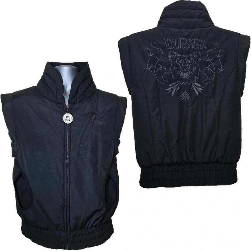 Diesel Y2K Embroidered Tiger Puffer Vest